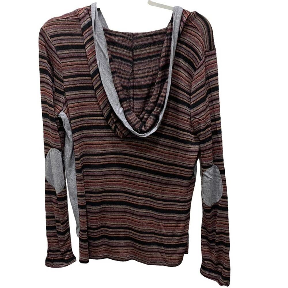 New LA Made  hoodie soft light weight‎ V neck patch sleeves size M - Picture 6 of 8